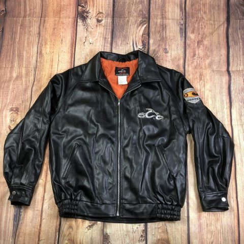 Men Orange County Choppers Motorcycle Leather Jacket