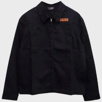 Mens Orange Vlone V Unisex Black Cotton Jacket
