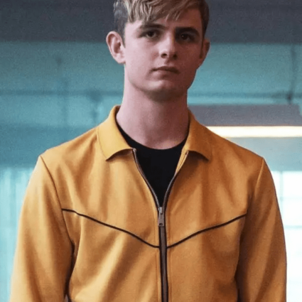 Mens Otto Farrant Alex Rider Yellow Bomber Cotton Jacket