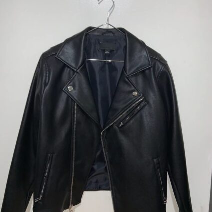Mens Pacsun All Over Black Leather Jacket