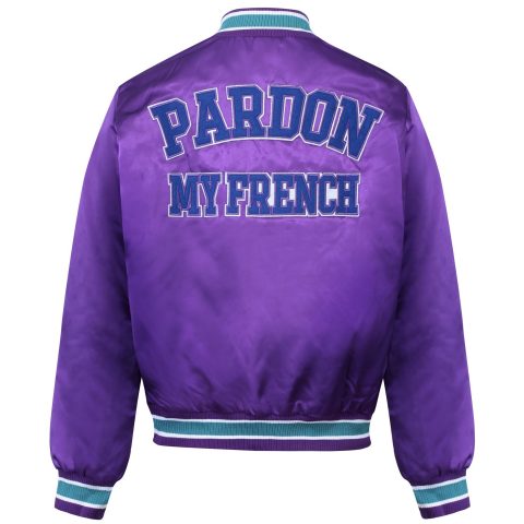 DJ Snake Members Only 75 Pardon My French Purple Satin Bomber Jacket