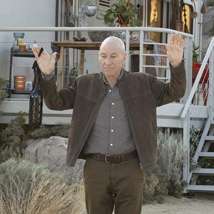 Star Trek Picard Patrick Stewart Brown Suede Leather Jacket