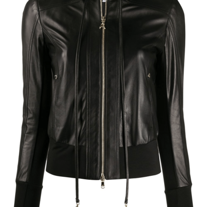 Womens Patrizia Pepe Black Leather Jacket