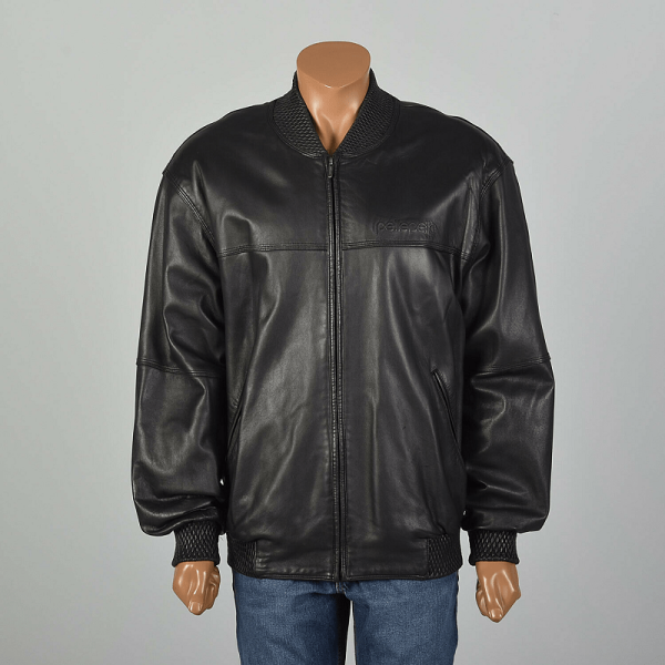 Pelle Pelle Black Bomber Leather Jacket