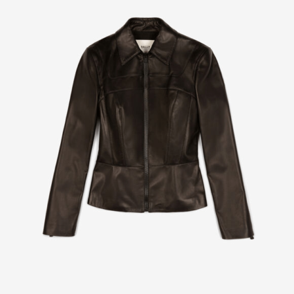 Women's Nappa Peplum Leather Jacket