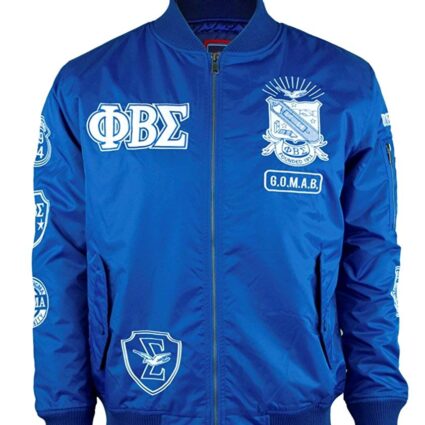 Phi Beta Sigma Fraternity Logo Bomber Blue Jacket