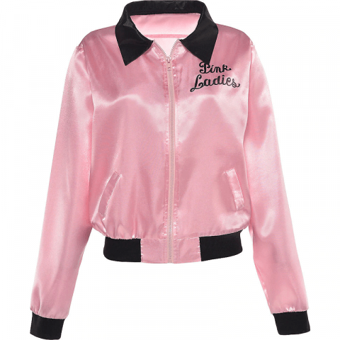 Womens Pink Ladies Fashion Grease Jacket