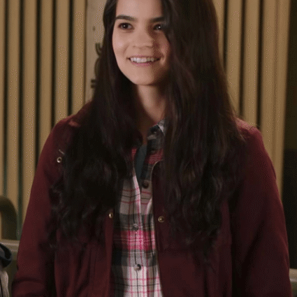 Brianna Hildebrand Playing With Fire Brynn Maroon Jacket