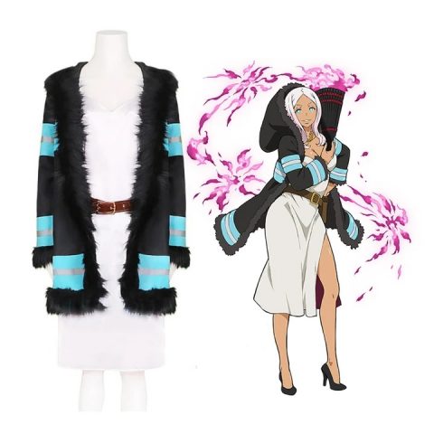 Poetic Walk Enn No Shouboutai Princess Hibana Cosplay Fire Force Coat