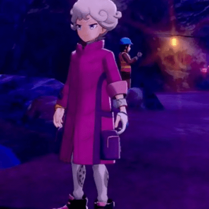 Pokémon Sword And Shield Bede Cosplay Pink Long Leather Jacket