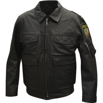 Military Surplus German Police Leather Jacket