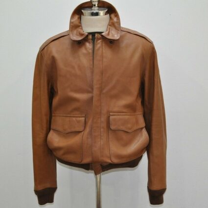 Polo Lambskin Mens Bomber Leather Jacket