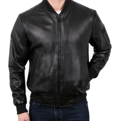 Mens Polo Ralph Lauren Bomber Leather Jacket