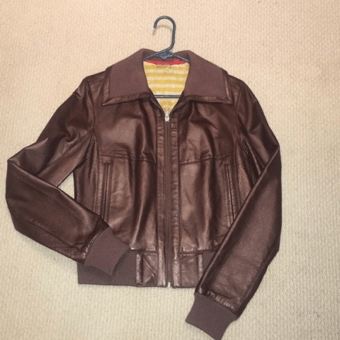 Mens Puma Brown Leather Jacket
