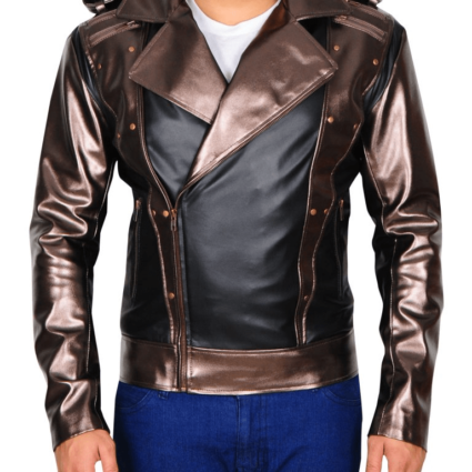 X Men Apocalypse Quicksilver Brown Leather Jacket