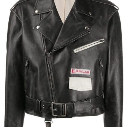 Mens Raf Simons Biker Leather Jacket