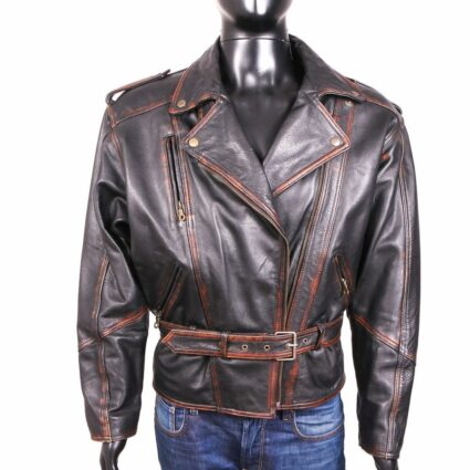 Ramones Mens Black Leather Jacket