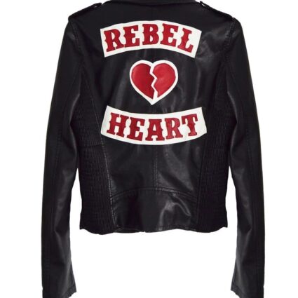 Get Rebel Heart Black Leather Jacket