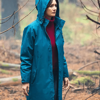 Relic Kay Emily Mortimer Blue Rain Coat