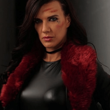 Womens Natalie Burn Rhona Acceleration Fur Collar Leather Jacket