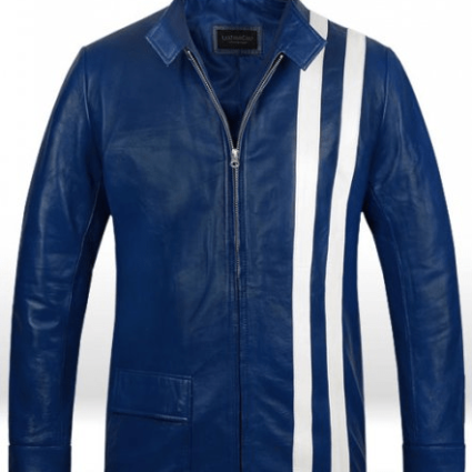 Mens Speedway Rich Blue Elvis Presley Leather Jacket