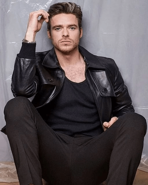 Mens Eternals Ikaris Richard Madden Black Leather Jacket A2 Jackets
