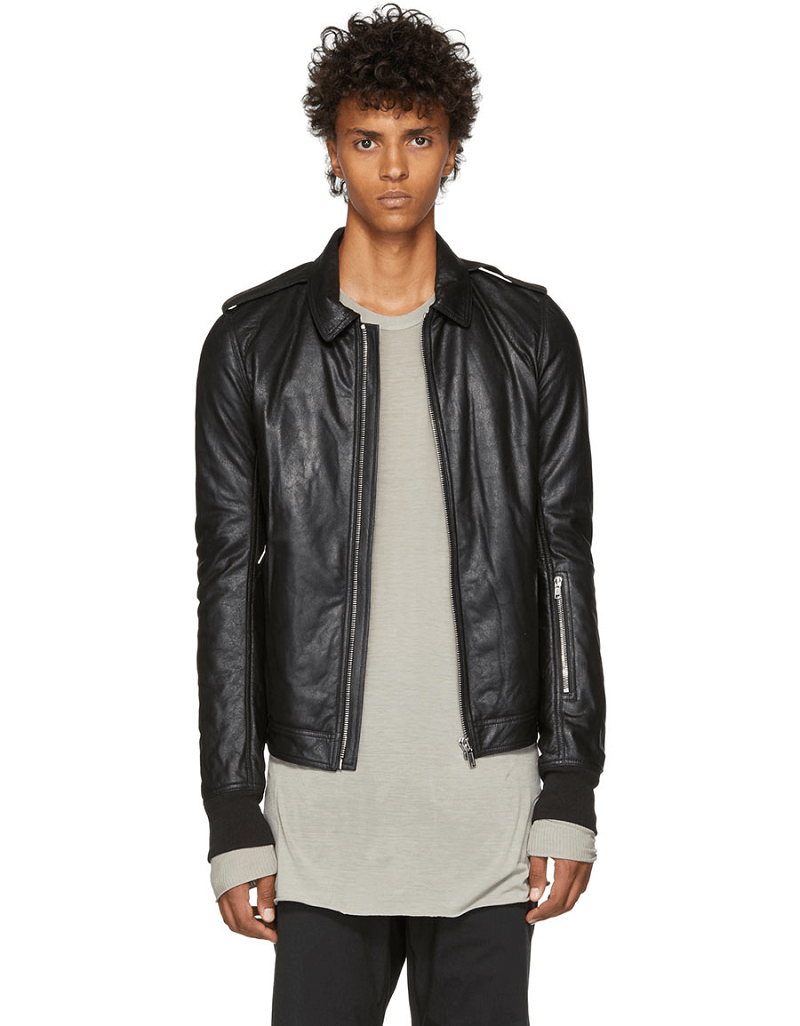 Mens Rick Owens Blister Leather Jacket - A2 Jackets