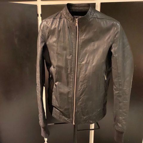 Mens Rick Owens Sizing Leather Jacket