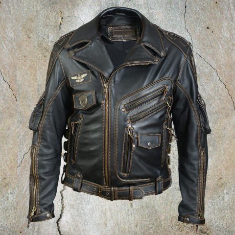 Men's Road Wear By Buffalo Black Leather Jacket