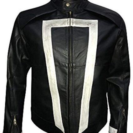 Ghost Rider Agents of Shield Robbie Reyes Biker Synthetic Leather Jacket