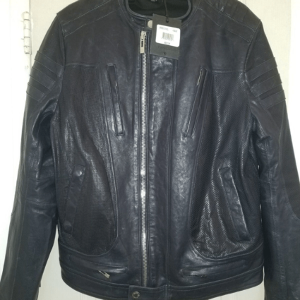Men's Rogue Motorcycle Black Leather Jacket