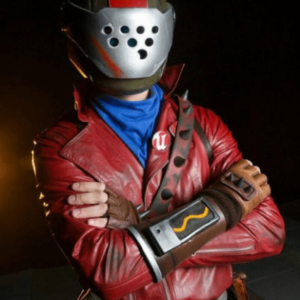 Rust Lord Fortnite Video Game Red Biker Leather Jacket