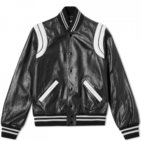 Saint Laurent Black Teddy Leather Jacket