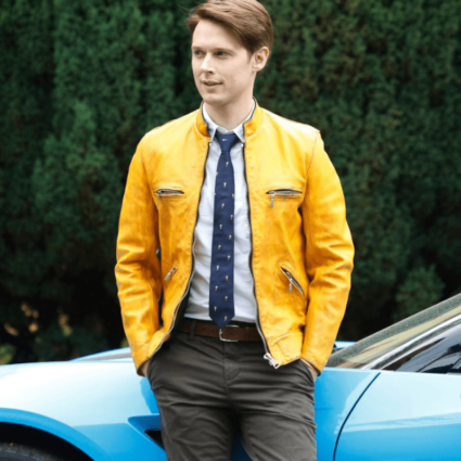 Dirk Gently’s Detective Agency Samuel Barnett Leather Jacket