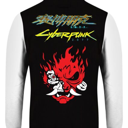 Samurai Cyberpunk 2077 Letterman Black Jacket