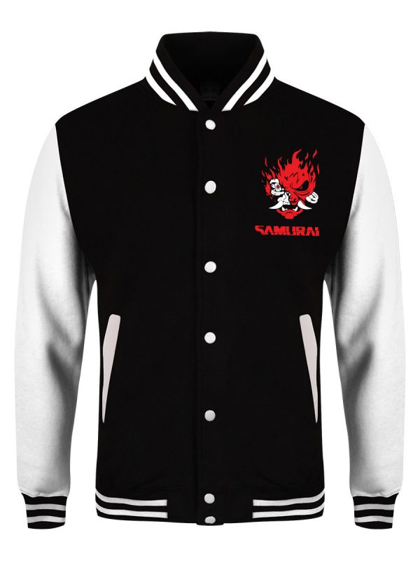 Samurai Logo Black & White Varsity Jacket - A2 Jackets