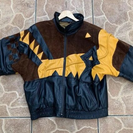 Mens Sanzzini Retro Style Leather Jacket