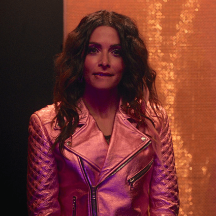 Womens Set Of Sex/life Sarah Shahi Pink Leather Jacket