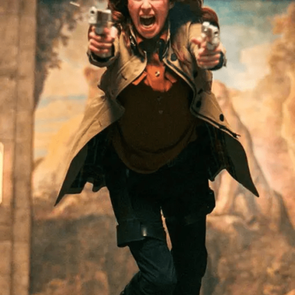 Lena Headey Milkshake Gunpowder Scarlet Brown Coat