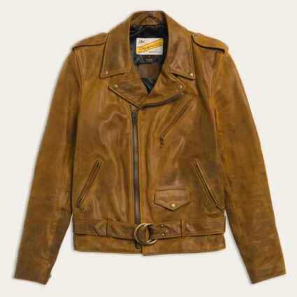 Schott NYC X Frye Perfecto Lapel Collar Leather Jacket