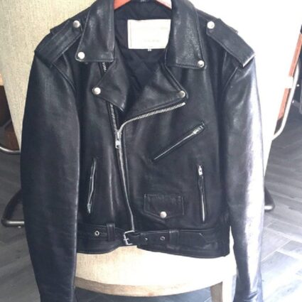 Sea Dream Vintage Moto Black Leather Jacket