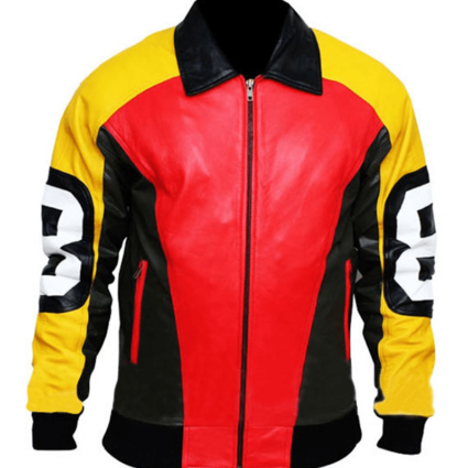 8 Ball Seinfeld Patrick Warburton Bomber Leather Jacket