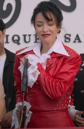 Christian Serratos TV Series Selena The Series S02 Selena Quintanilla Red Leather Jacket