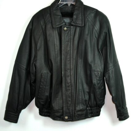 New Sergio Vadducci Black Leather Jacket