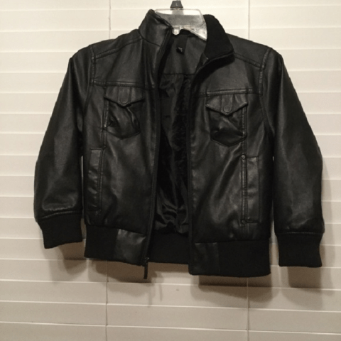 Mens Shaun White Boys Black Leather Jacket