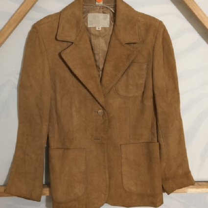 Womens Karen Silton Suede Leather Jacket