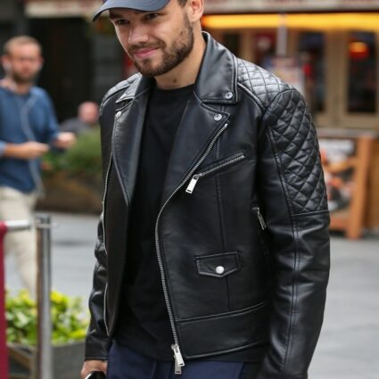 Singer Liam Payne Black Leather Jacket