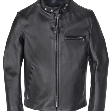 Mens Single Rider Steerhide Black Motorcycle Leather Jacket