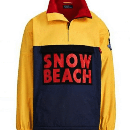 The Hip Hop Snow Beach Black & Yellow Cotton Jacket