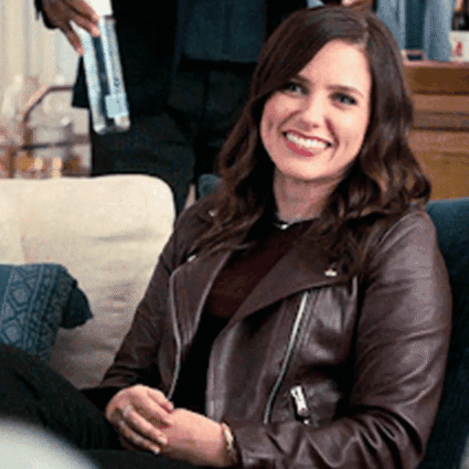 Sophia Bush TV Series Love, Victor Brown Biker Leather Jacket